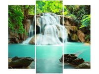 90 80CM OBRAZ T3 ELEM WODOSPAD DRUK ŚCIENNY