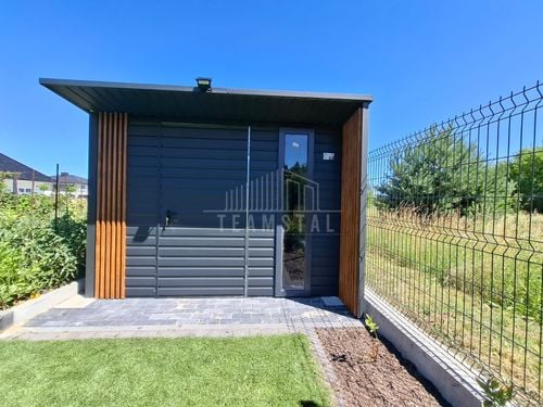 Schowek - domek ogrodowy 3x3 drzwi okno dekor z lameli dach TS1100 na Arena.pl