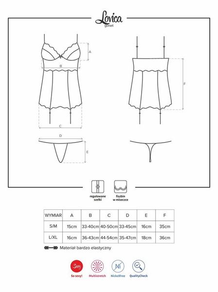 Zmysłowy Gorset i Stringi - Obsessive Lovica S/M zdjęcie 5