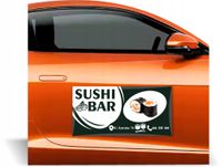 Magnes na samochód reklama magnetyczna 60x30 SUSHI BAR kuchnia azjatycka