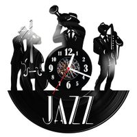 Zegar ścienny z płyty winylowej Jazz 1561.14