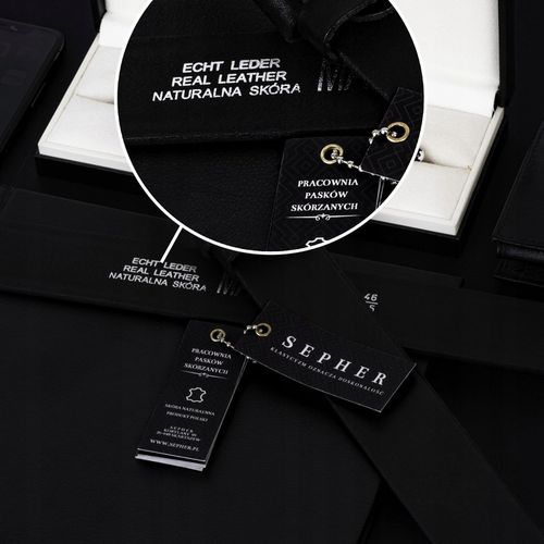 Skórzany pasek męski BRĄZOWY szeroki do spodni 85 na Arena.pl