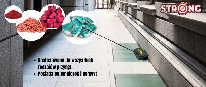 4X DUŻY KARMNIK NA TRUTKĘ STACJA DERTYZACYJNA NA MYSZY SZCZURY Z NADRUKIEM zdjęcie 13