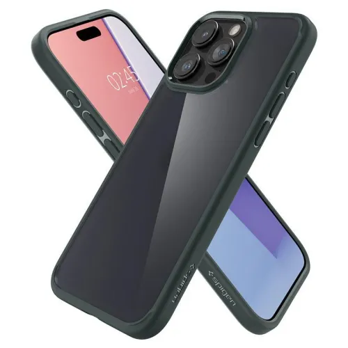 Etui Spigen Ultra Hybrid na iPhone 15 Pro - ciemnozielone na Arena.pl