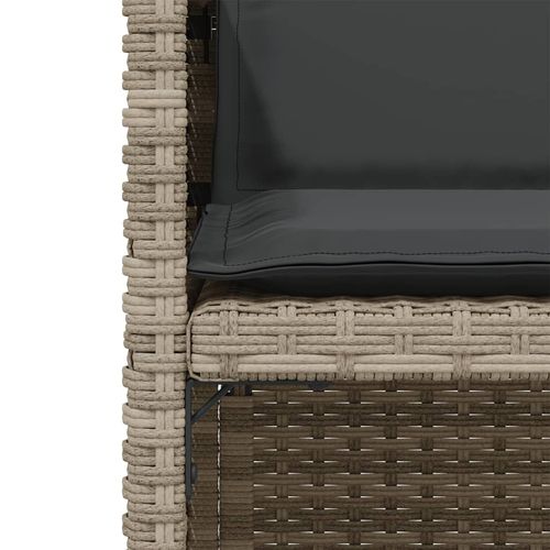 3-cz. zestaw mebli bistro z poduszkami, jasnoszary, polirattan na Arena.pl