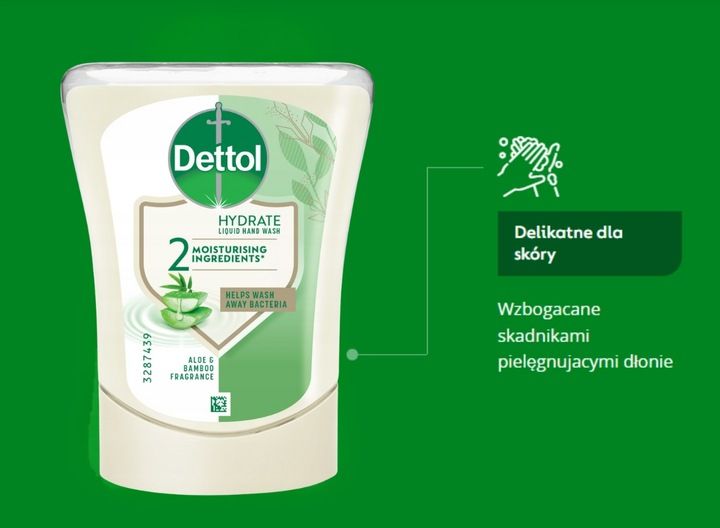 DETTOL Wkład do Aplikatora Mydło w płynie Aloe Vera 5x 250ml zdjęcie 6