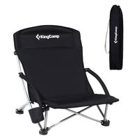 krzesło kempingowe składane king camp deluxe z podłokietnikami - czarne
