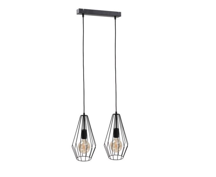 Lampa wisząca 2xE27 LEX BLACK zdjęcie 1