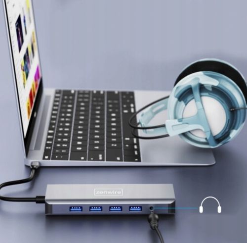 ADAPTER HUB 12w1 USB-C 2x HDMI VGA Jack RJ45 M1 na Arena.pl