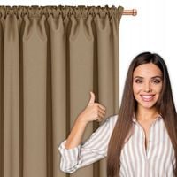 GOTOWE ZASŁONY MATOWE GŁADKIE NA ŻABKI ZASŁONA NA TAŚMIE 145x250cm