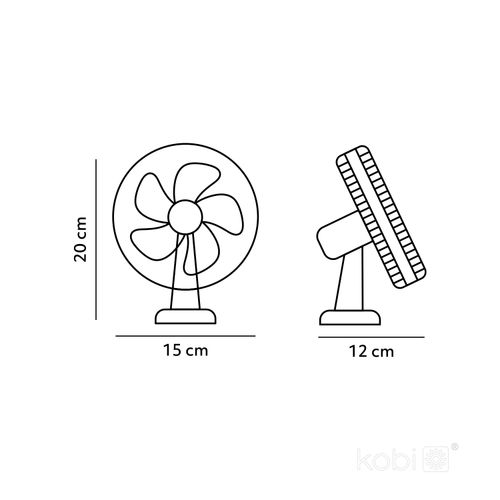 wentylator biurkowy viento clip czarny kobi windstar 6w usb-c na Arena.pl