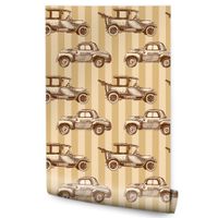 Tapeta W Rolce Dla Dzieci Samochody Auta Styl Retro Vintage