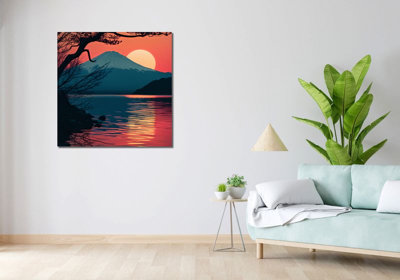 Obraz 90x90cm Góra Wieczorem zdjęcie 2