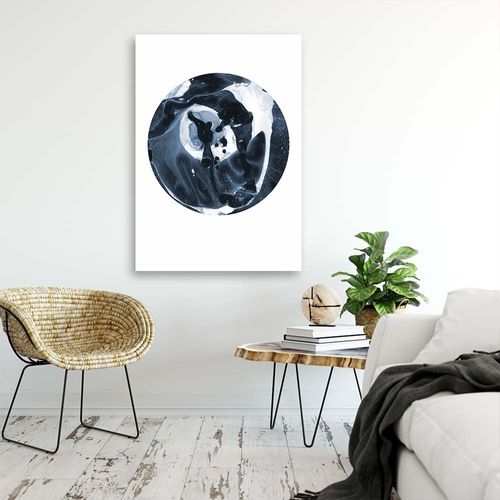 OBRAZ NA PŁÓTNIE Abstrakcja Koło Niebieski 40x60 na Arena.pl