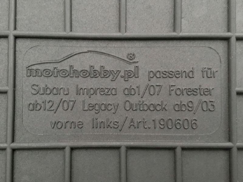 Subaru Legacy IV DYWANIKI GUMOWE PRZÓD STOPERY zdjęcie 2