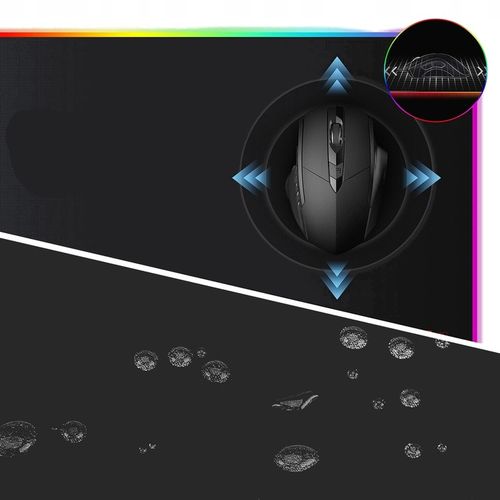 MOZOS DUŻA PODŚWIETLANA PODKŁADKA 80X30CM DLA GRACZY GAMINGOWA LED RGB na Arena.pl