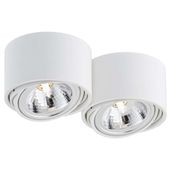 Spot sufitowy LUMOS 2 70252201 Kaspa regulowany downlight metalowy biały