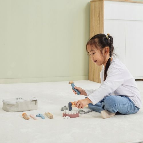 DREWNIANY ZESTAW DENTYSTY TORBA MAŁY DENTYSTA STOMATOLOG LEKARZ VIGA POLARB na Arena.pl