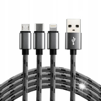 MOCNY KABEL USB DO APPLE IPHONE LIGHTNING USB-C USB-A MICRO USB 120CM OPLOT