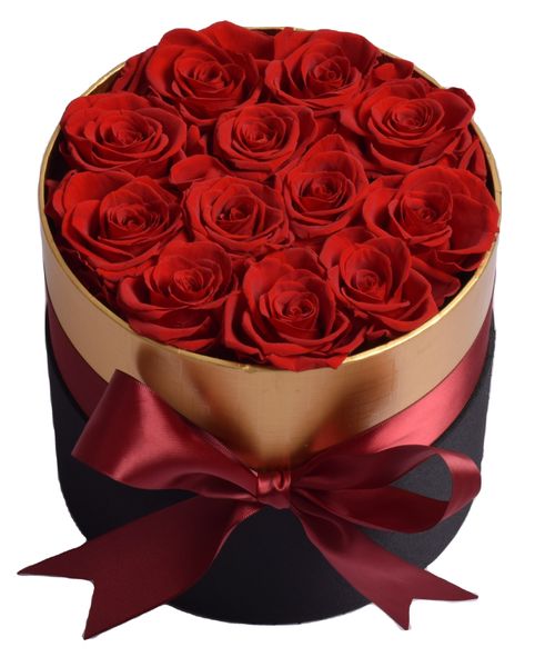 FLOWER BOX Z 12 PRAWDZIWYCH RÓŻ zdjęcie 2