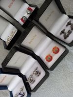 Srebrne spinki do mankietów Model Miniaturka Samochód Porsche 911 + Etui