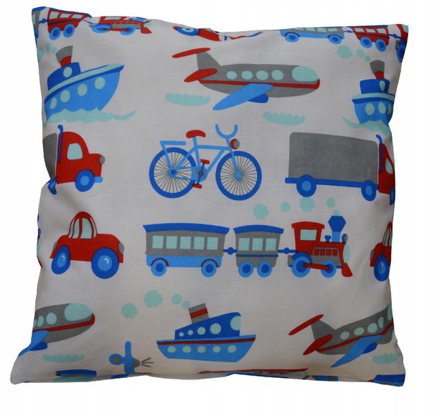 Poszewka poduszka bawełna city autka zdjęcie 1