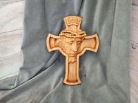 Obraz w drewnie Krzyżyk krzyż Jezus na krzyżu 20cm