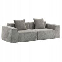 nowoczesna sofa kompresyjna 2-osobowa furnitex szara) + poduszki