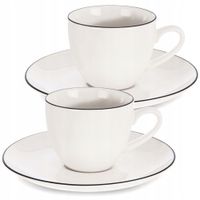 2x Mała FILIŻANKA do picia kawy espresso biała porcelanowa 100 ml