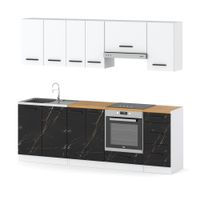 Kuchnia Mokka Plus 2.4m Modułowa Z Blatem Mała Biała Biały San Sebastian