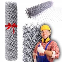 SIATKA OGRODZENIOWA ocynkowana OGRODZENIE fi 2,5mm WYSOKOŚĆ 1,5m ROLKA 10m