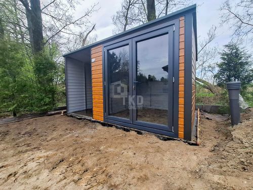 Schowek - Domek Ogrodowy 2,5x2,5m wiata 1,5m drzwi PCV dach TKD387 na Arena.pl