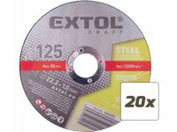 TARCZA DO CIĘCIA METALU stali 125/1mm 20szt + metalowa puszka zestaw tarcze