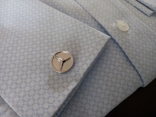 Spinki do mankietów koszuli EXC pozłacane Gwiazda Merc Mercedes Benz AMG SL na Arena.pl