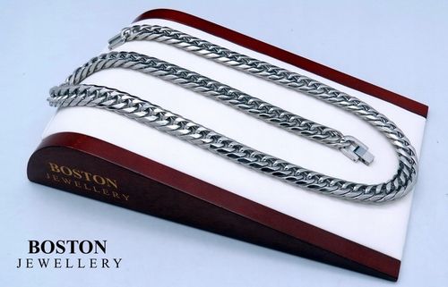 SREBRNY ŁAŃCUSZEK Z KRZYŻYKIEM STAL CHIRURGICZNA na Arena.pl