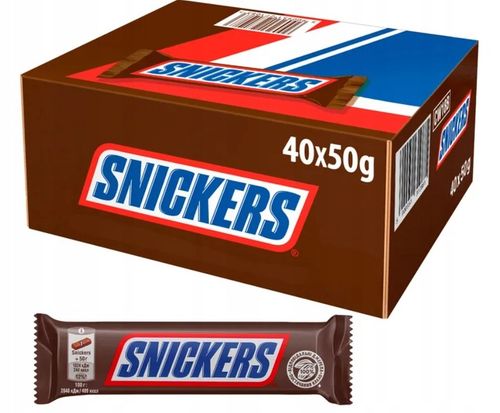 40 x Snickers nadzieniem i orzeszkami ziemnymi w karmelu i czekoladzie 50 g na Arena.pl