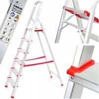 DRABINA ALUMINIOWA 6 STOPNIOWA MOCNA SKŁADANA DOMOWA 150kg