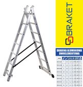 drabina aluminiowa 2-elementowa 510cm 11+11 szczebli - br-00-3211