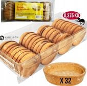 KORPUSY DO TARTALETEK TARTELETEK BABECZEK DESERÓW WYTRAWNE x 32szt 0,375KG