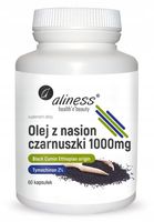 Aliness Olej z czarnuszki 1000mg KWASY OMEGA POZIOM CUKRU 6Okap