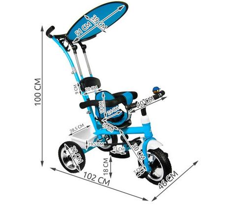 Rowerek trzykołowy RT6056 niebieski na Arena.pl