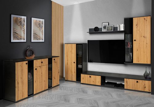 Komoda Salsa 140 lamele witryna pojemna na Arena.pl