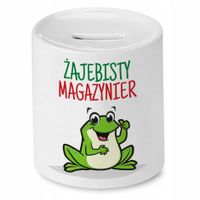 Skarbonka Dla Magazyniera Żajebisty Magazynier Z Nadrukiem Ze Zdjęciem