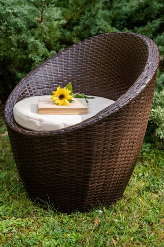 Technorattanowy fotel na taras MODICO brąz na Arena.pl