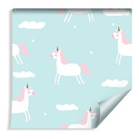 Tapeta Do Pokoju Dziecka - Jednorożce Wśród Chmur