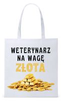 Dla Weterynarza Na Prezent Torba Eco Biała Shopper Z Nadrukiem Ze Zdjęciem