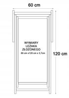 LEŻAK PLAŻOWY OGRODOWY DREWNIANY SKŁADANY WOODOK GRANATOWA TKANINA