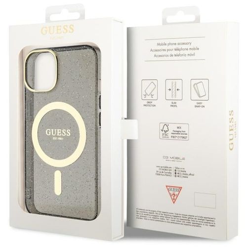 Etui Guess do iPhone 15, iPhone 14, iPhone 13, Czarny, MagSafe na Arena.pl