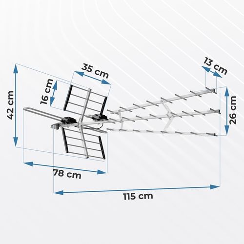 ANTENA ZEWNĘTRZNA KIERUNKOWA TV NAZIEMNEJ DVB-T2 ULTRA HD 4K FILTR LTE na Arena.pl