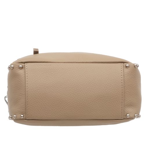 VERA PELLE torebka skórzana kuferek listonoszka z paskiem V167 granatowa na Arena.pl